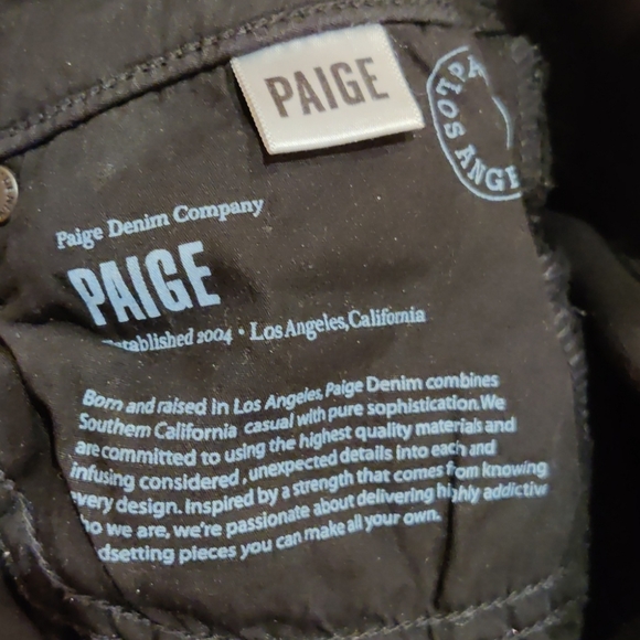 PAIGE Skyline Skinny Black Shadow jeans 27 - Picture 7 of 8